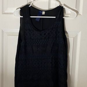 Chic Black Lace Tank Top